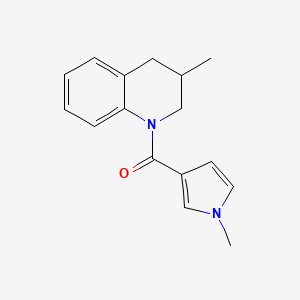 molecular formula C16H18N2O B7615578 (3-methyl-3,4-dihydro-2H-quinolin-1-yl)-(1-methylpyrrol-3-yl)methanone 