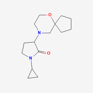 1-Cyclopropyl-3-(6-oxa-9-azaspiro[4.5]decan-9-yl)pyrrolidin-2-one