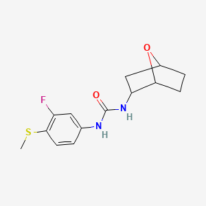 1-(3-Fluoro-4-methylsulfanylphenyl)-3-(7-oxabicyclo[2.2.1]heptan-2-yl)urea