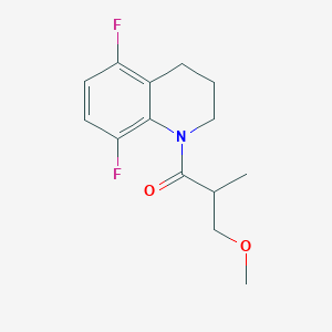 molecular formula C14H17F2NO2 B7615638 1-(5,8-difluoro-3,4-dihydro-2H-quinolin-1-yl)-3-methoxy-2-methylpropan-1-one 