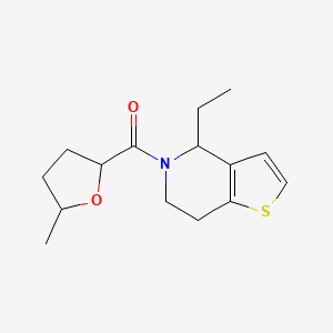 molecular formula C15H21NO2S B7615657 (4-ethyl-6,7-dihydro-4H-thieno[3,2-c]pyridin-5-yl)-(5-methyloxolan-2-yl)methanone 