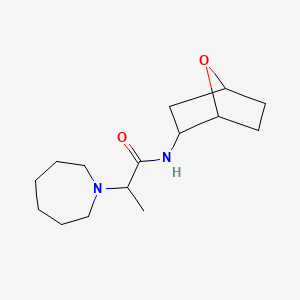 molecular formula C15H26N2O2 B7615676 2-(azepan-1-yl)-N-(7-oxabicyclo[2.2.1]heptan-2-yl)propanamide 