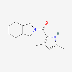 molecular formula C15H22N2O B7615691 1,3,3a,4,5,6,7,7a-octahydroisoindol-2-yl-(3,5-dimethyl-1H-pyrrol-2-yl)methanone 