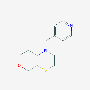 molecular formula C13H18N2OS B7615694 1-(pyridin-4-ylmethyl)-3,4a,5,7,8,8a-hexahydro-2H-pyrano[3,4-b][1,4]thiazine 