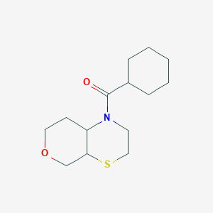 molecular formula C14H23NO2S B7615696 3,4a,5,7,8,8a-hexahydro-2H-pyrano[3,4-b][1,4]thiazin-1-yl(cyclohexyl)methanone 