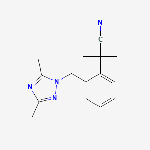 2-[2-[(3,5-Dimethyl-1,2,4-triazol-1-yl)methyl]phenyl]-2-methylpropanenitrile