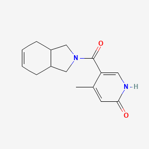 molecular formula C15H18N2O2 B7615748 5-(1,3,3a,4,7,7a-hexahydroisoindole-2-carbonyl)-4-methyl-1H-pyridin-2-one 