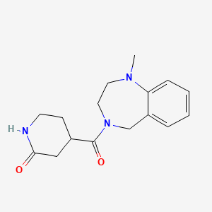 4-(1-methyl-3,5-dihydro-2H-1,4-benzodiazepine-4-carbonyl)piperidin-2-one