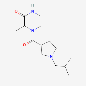 3-Methyl-4-[1-(2-methylpropyl)pyrrolidine-3-carbonyl]piperazin-2-one