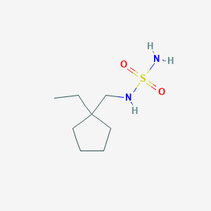 molecular formula C8H18N2O2S B7615820 1-Ethyl-1-[(sulfamoylamino)methyl]cyclopentane 