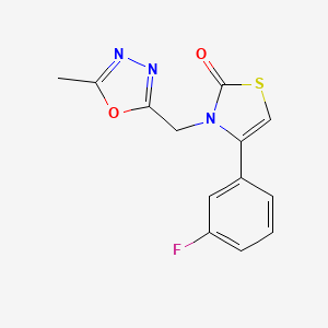 4-(3-Fluorophenyl)-3-[(5-methyl-1,3,4-oxadiazol-2-yl)methyl]-1,3-thiazol-2-one