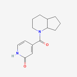 molecular formula C14H18N2O2 B7615842 4-(2,3,4,4a,5,6,7,7a-octahydrocyclopenta[b]pyridine-1-carbonyl)-1H-pyridin-2-one 