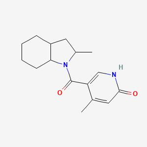 4-methyl-5-(2-methyl-2,3,3a,4,5,6,7,7a-octahydroindole-1-carbonyl)-1H-pyridin-2-one