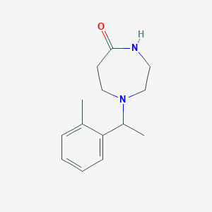 molecular formula C14H20N2O B7615876 1-[1-(2-Methylphenyl)ethyl]-1,4-diazepan-5-one 