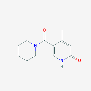 molecular formula C12H16N2O2 B7615908 4-methyl-5-(piperidine-1-carbonyl)-1H-pyridin-2-one 