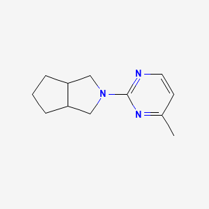 molecular formula C12H17N3 B7615926 2-(4-methylpyrimidin-2-yl)-3,3a,4,5,6,6a-hexahydro-1H-cyclopenta[c]pyrrole 