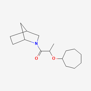 molecular formula C16H27NO2 B7615946 1-(2-Azabicyclo[2.2.1]heptan-2-yl)-2-cycloheptyloxypropan-1-one 