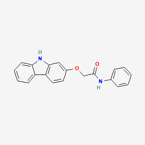 molecular formula C20H16N2O2 B7615952 2-(9H-carbazol-2-yloxy)-N-phenylacetamide 