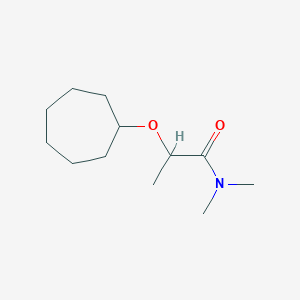 molecular formula C12H23NO2 B7615958 2-cycloheptyloxy-N,N-dimethylpropanamide 