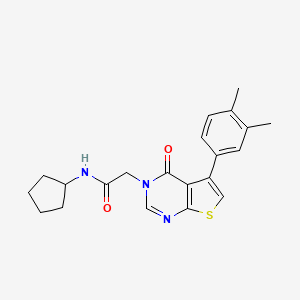 N-cyclopentyl-2-[5-(3,4-dimethylphenyl)-4-oxothieno[2,3-d]pyrimidin-3-yl]acetamide