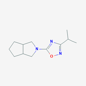 molecular formula C12H19N3O B7615979 5-(3,3a,4,5,6,6a-hexahydro-1H-cyclopenta[c]pyrrol-2-yl)-3-propan-2-yl-1,2,4-oxadiazole 