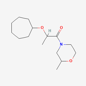 2-Cycloheptyloxy-1-(2-methylmorpholin-4-yl)propan-1-one