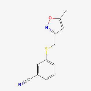 3-[(5-Methyl-1,2-oxazol-3-yl)methylsulfanyl]benzonitrile