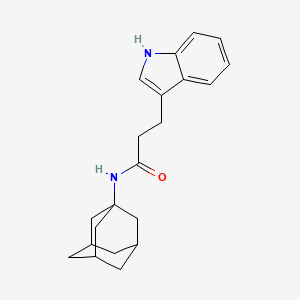 molecular formula C21H26N2O B7616042 N-(1-adamantyl)-3-(1H-indol-3-yl)propanamide 