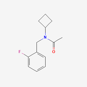 molecular formula C13H16FNO B7616062 N-cyclobutyl-N-[(2-fluorophenyl)methyl]acetamide 