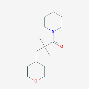 2,2-Dimethyl-3-(oxan-4-yl)-1-piperidin-1-ylpropan-1-one