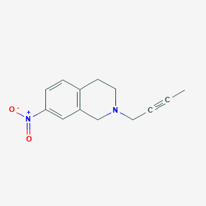 molecular formula C13H14N2O2 B7616088 2-but-2-ynyl-7-nitro-3,4-dihydro-1H-isoquinoline 