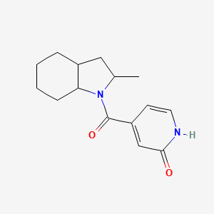 molecular formula C15H20N2O2 B7616132 4-(2-methyl-2,3,3a,4,5,6,7,7a-octahydroindole-1-carbonyl)-1H-pyridin-2-one 