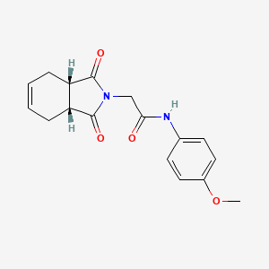 2-[(3aS,7aR)-1,3-dioxo-3a,4,7,7a-tetrahydroisoindol-2-yl]-N-(4-methoxyphenyl)acetamide