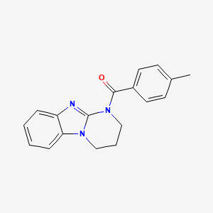 molecular formula C18H17N3O B7616181 3,4-dihydropyrimido[1,2-a]benzimidazol-1(2H)-yl(4-methylphenyl)methanone 