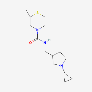 N-[(1-cyclopropylpyrrolidin-3-yl)methyl]-2,2-dimethylthiomorpholine-4-carboxamide