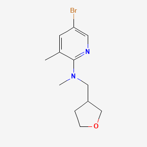 5-bromo-N,3-dimethyl-N-(oxolan-3-ylmethyl)pyridin-2-amine