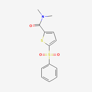 molecular formula C13H13NO3S2 B7616252 5-(benzenesulfonyl)-N,N-dimethylthiophene-2-carboxamide 