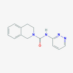 molecular formula C14H14N4O B7616275 N-pyridazin-3-yl-3,4-dihydro-1H-isoquinoline-2-carboxamide 