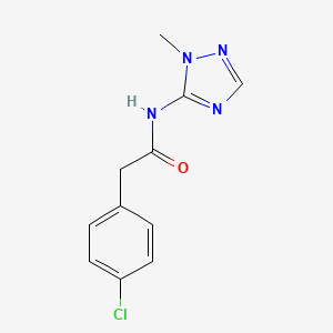 2-(4-chlorophenyl)-N-(2-methyl-1,2,4-triazol-3-yl)acetamide