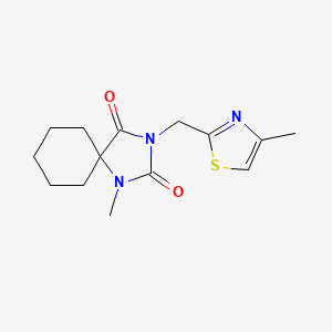 1-Methyl-3-[(4-methyl-1,3-thiazol-2-yl)methyl]-1,3-diazaspiro[4.5]decane-2,4-dione