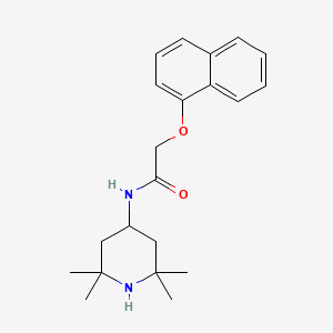 molecular formula C21H28N2O2 B7616313 2-(naphthalen-1-yloxy)-N-(2,2,6,6-tetramethylpiperidin-4-yl)acetamide 