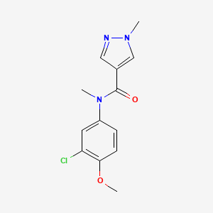 N-(3-chloro-4-methoxyphenyl)-N,1-dimethylpyrazole-4-carboxamide