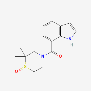 (2,2-dimethyl-1-oxo-1,4-thiazinan-4-yl)-(1H-indol-7-yl)methanone