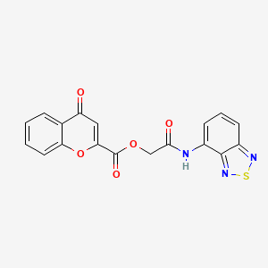 molecular formula C18H11N3O5S B7616450 [2-(2,1,3-Benzothiadiazol-4-ylamino)-2-oxoethyl] 4-oxochromene-2-carboxylate 