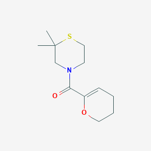 molecular formula C12H19NO2S B7616453 3,4-dihydro-2H-pyran-6-yl-(2,2-dimethylthiomorpholin-4-yl)methanone 