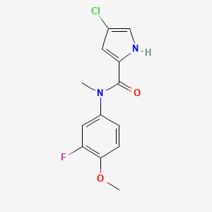 4-chloro-N-(3-fluoro-4-methoxyphenyl)-N-methyl-1H-pyrrole-2-carboxamide