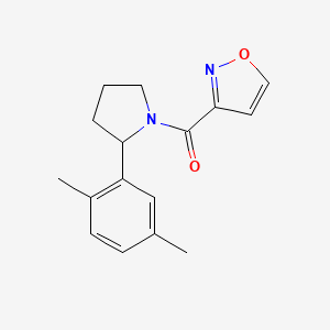 molecular formula C16H18N2O2 B7616480 [2-(2,5-Dimethylphenyl)pyrrolidin-1-yl]-(1,2-oxazol-3-yl)methanone 