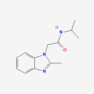 molecular formula C13H17N3O B7616493 2-(2-methylbenzimidazol-1-yl)-N-propan-2-ylacetamide 