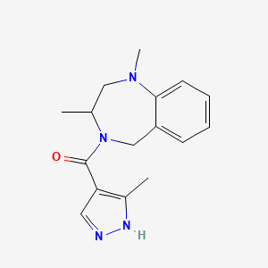 molecular formula C16H20N4O B7616498 (1,3-dimethyl-3,5-dihydro-2H-1,4-benzodiazepin-4-yl)-(5-methyl-1H-pyrazol-4-yl)methanone 