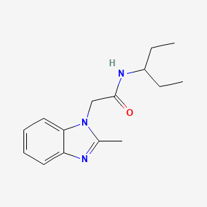 molecular formula C15H21N3O B7616513 2-(2-methylbenzimidazol-1-yl)-N-pentan-3-ylacetamide 